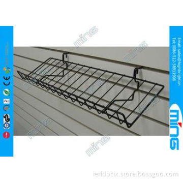 Light Duty Metal Slatwall Display Shelves Retail Store Disp